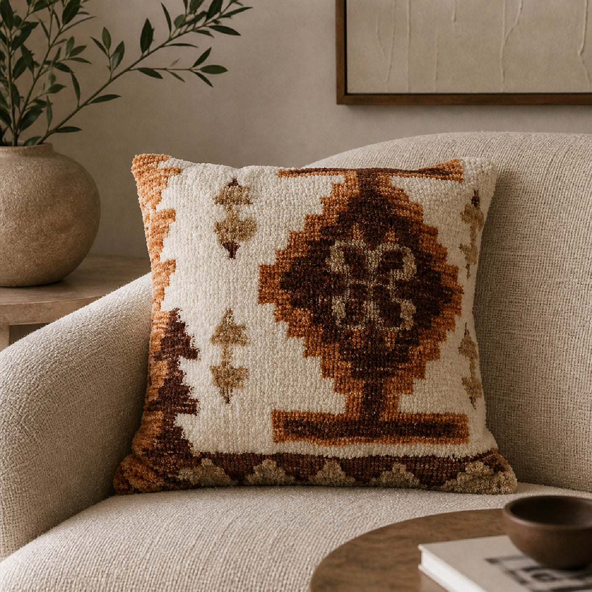   Patterned Woven Fabric Cushion | Oroa.com