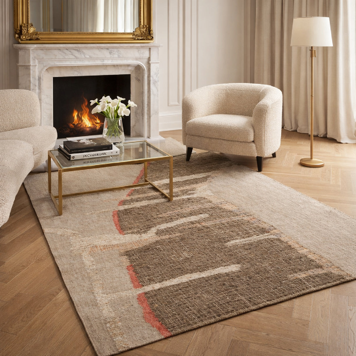   Hand-woven Wool Carpet 6'7" x 10' | Oroa.com