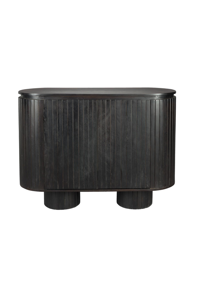 Black Wooden Oval Cabinet | Dutchbone Kenji | OROA.com