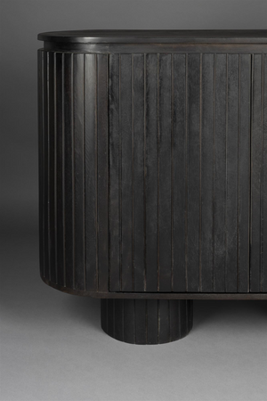 Black Wooden Oval Cabinet | Dutchbone Kenji | OROA.com