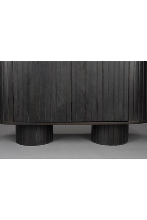 Black Wooden Oval Cabinet | Dutchbone Kenji | OROA.com
