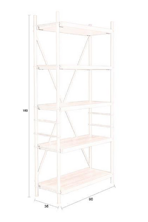Beige Iron Shelf | Dutchbone Shelf | OROA.com