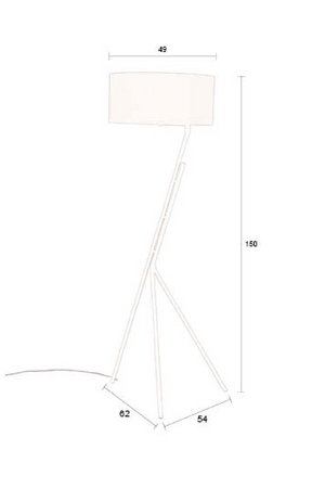 Beige Tripod Floor Lamp | Dutchbone Murphy | OROA.com