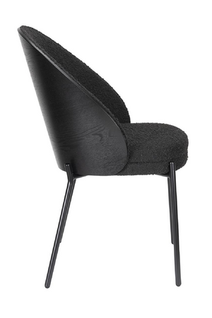 Black Bouclé Dining Chair | Dutchbone Rodin | OROA.com