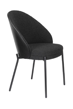 Black Bouclé Dining Chair | Dutchbone Rodin | OROA.com