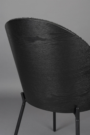 Black Bouclé Dining Chair | Dutchbone Rodin | OROA.com