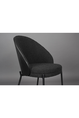 Black Bouclé Dining Chair | Dutchbone Rodin | OROA.com