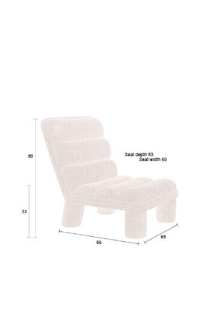 Bouclé Channeled Lounge Chair | Dutchbone Fern | OROA.com
