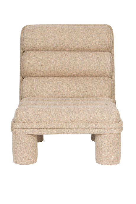 Bouclé Channeled Lounge Chair | Dutchbone Fern | OROA.com

