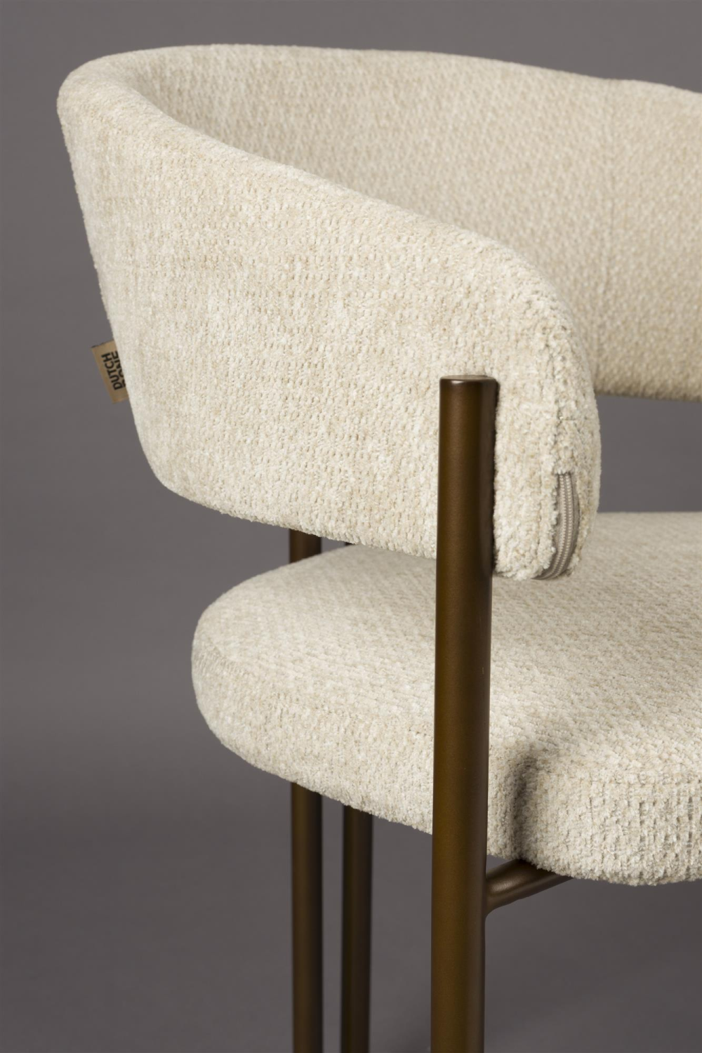 Bouclé Curved Dining Chairs (2) | Dutchbone Naida| OROA.com
