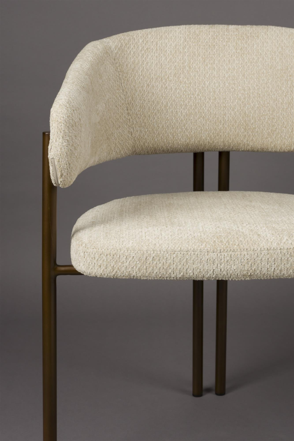 Bouclé Curved Dining Chairs (2) | Dutchbone Naida| OROA.com
