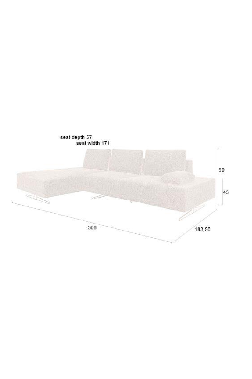 Mélange Upholstered Sofa | Dutchbone Shelly | OROA.com