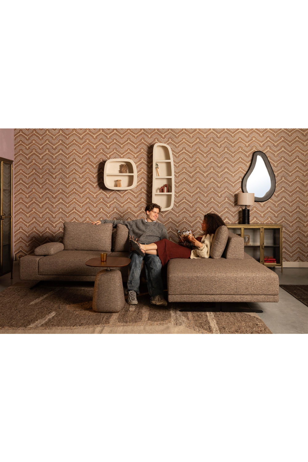 Mélange Upholstered Sofa | Dutchbone Shelly | OROA.com