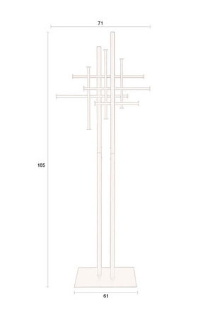 Black Metal Coat Rack | Dutchbone Rumex | OROA.com