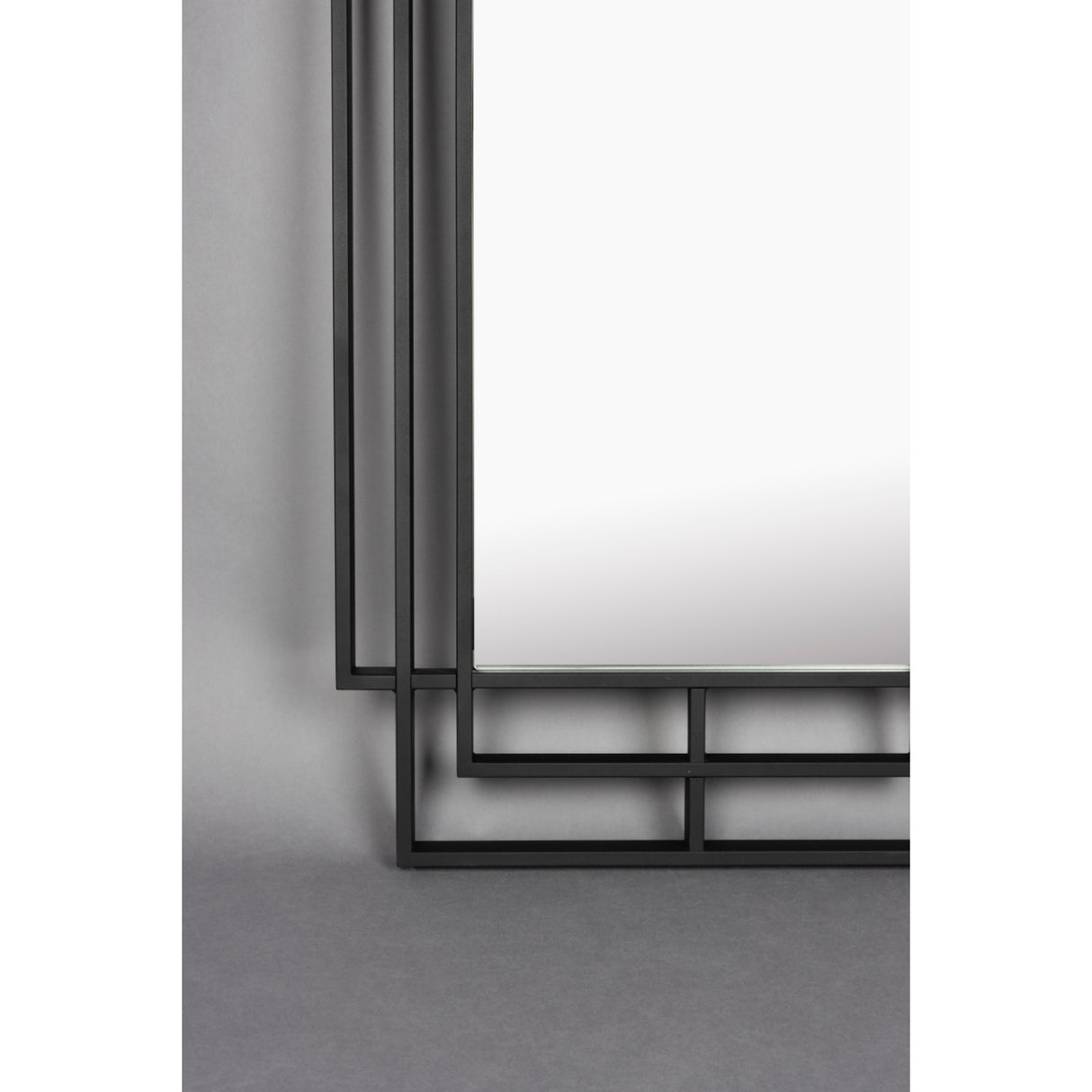   Black Metal Framed Mirror | Oroa.com