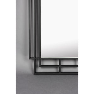   Black Metal Framed Mirror | Oroa.com