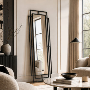   Black Metal Framed Mirror | Oroa.com