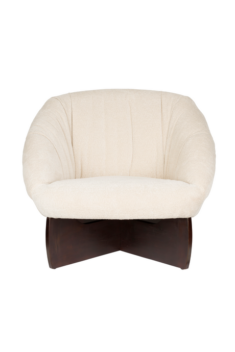 Beige Bouclé Lounge Chair | Dutchbone Emilius | OROA.com