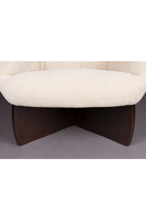 Beige Bouclé Lounge Chair | Dutchbone Emilius | OROA.com
