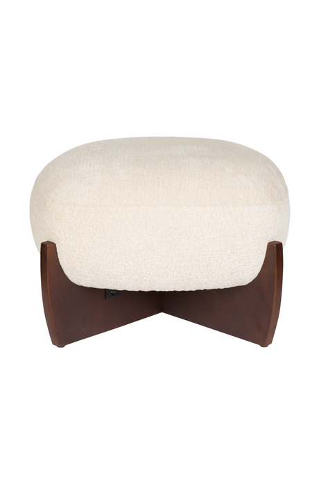 Beige Bouclé Pouf | Dutchbone Emilius | OROA.com
