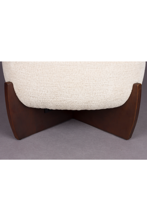 Beige Bouclé Pouf | Dutchbone Emilius | OROA.com
