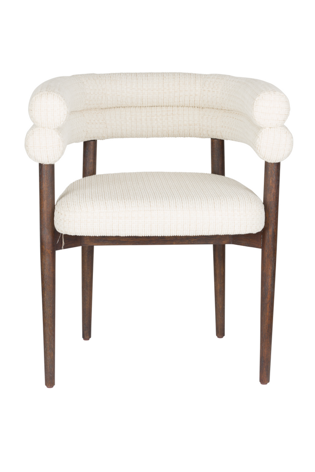Off-White Curved Dining Chair | Dutchbone Sela | OROA.com
