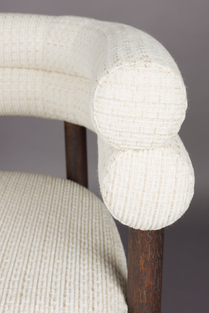 Off-White Curved Dining Chair | Dutchbone Sela | OROA.com