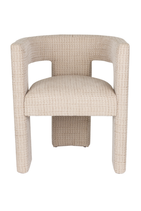 Beige Woven Design Dining Chair | Dutchbone Medina | OROA.com