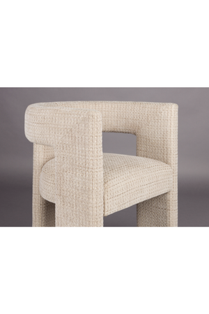 Beige Woven Design Dining Chair | Dutchbone Medina | OROA.com