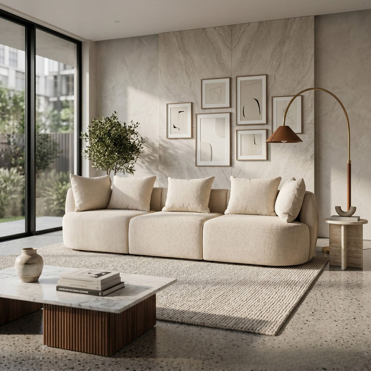   Woven Fabric 3-Seater Sofa | Oroa.com