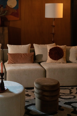 Woven Fabric 3-Seater Sofa | Dutchbone Rocca | OROA.com