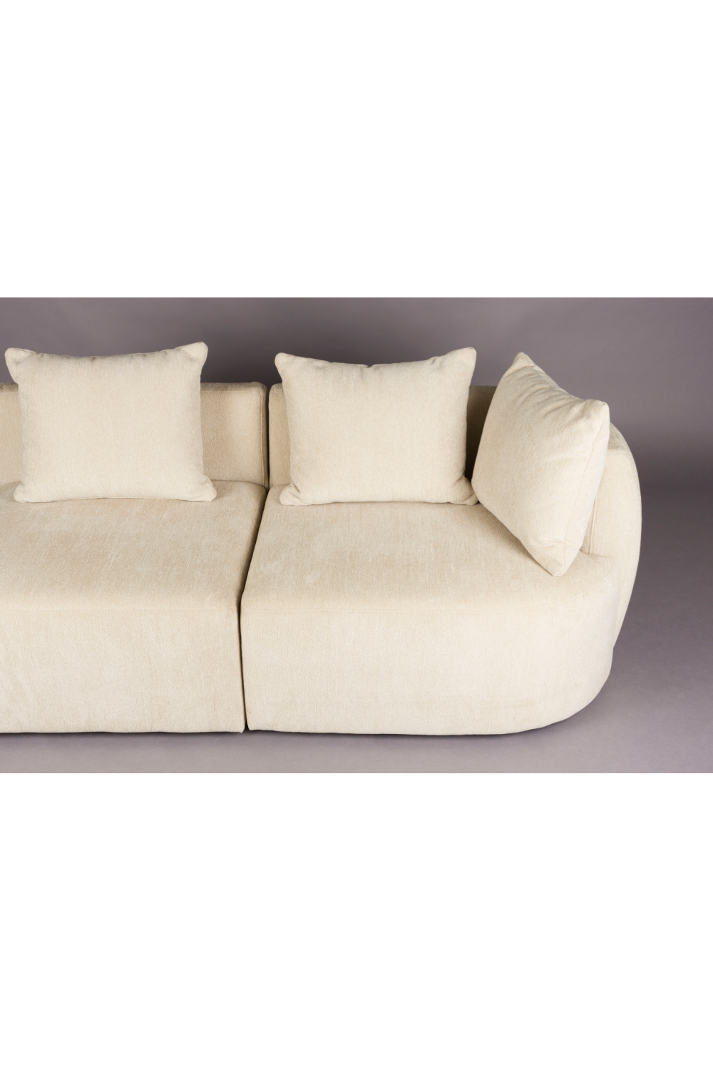 Woven Fabric 3-Seater Sofa | Dutchbone Rocca | OROA.com