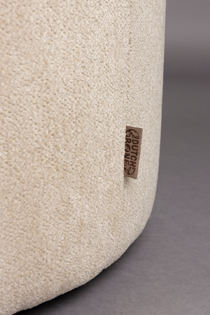 Round Upholstered Ottoman | Dutchbone Rocca | OROA.com