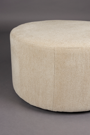 Round Upholstered Ottoman | Dutchbone Rocca | OROA.com