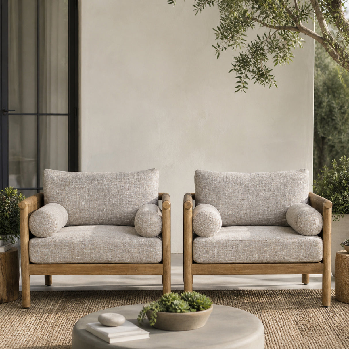   Acacia Outdoor Lounge Chairs (2) | Oroa.com