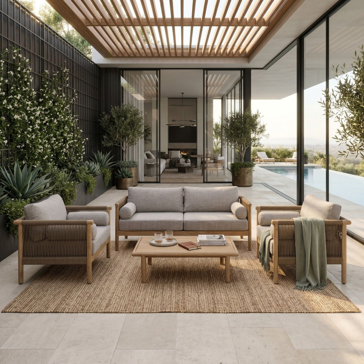   Modern furniture - Acacia Wood Outdoor Set - www.oroa.com | Oroa.com
