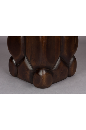 Carved Mango Wood Stool | Dutchbone Brooklyn | Oroa.com