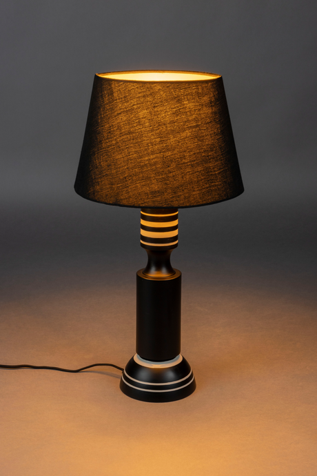 Black Linen Table Lamp | Dutchbone Virgil | Oroa.com