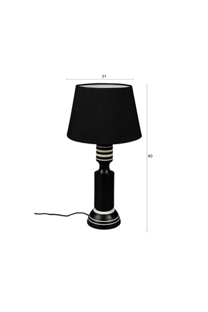 Black Linen Table Lamp | Dutchbone Virgil | Oroa.com