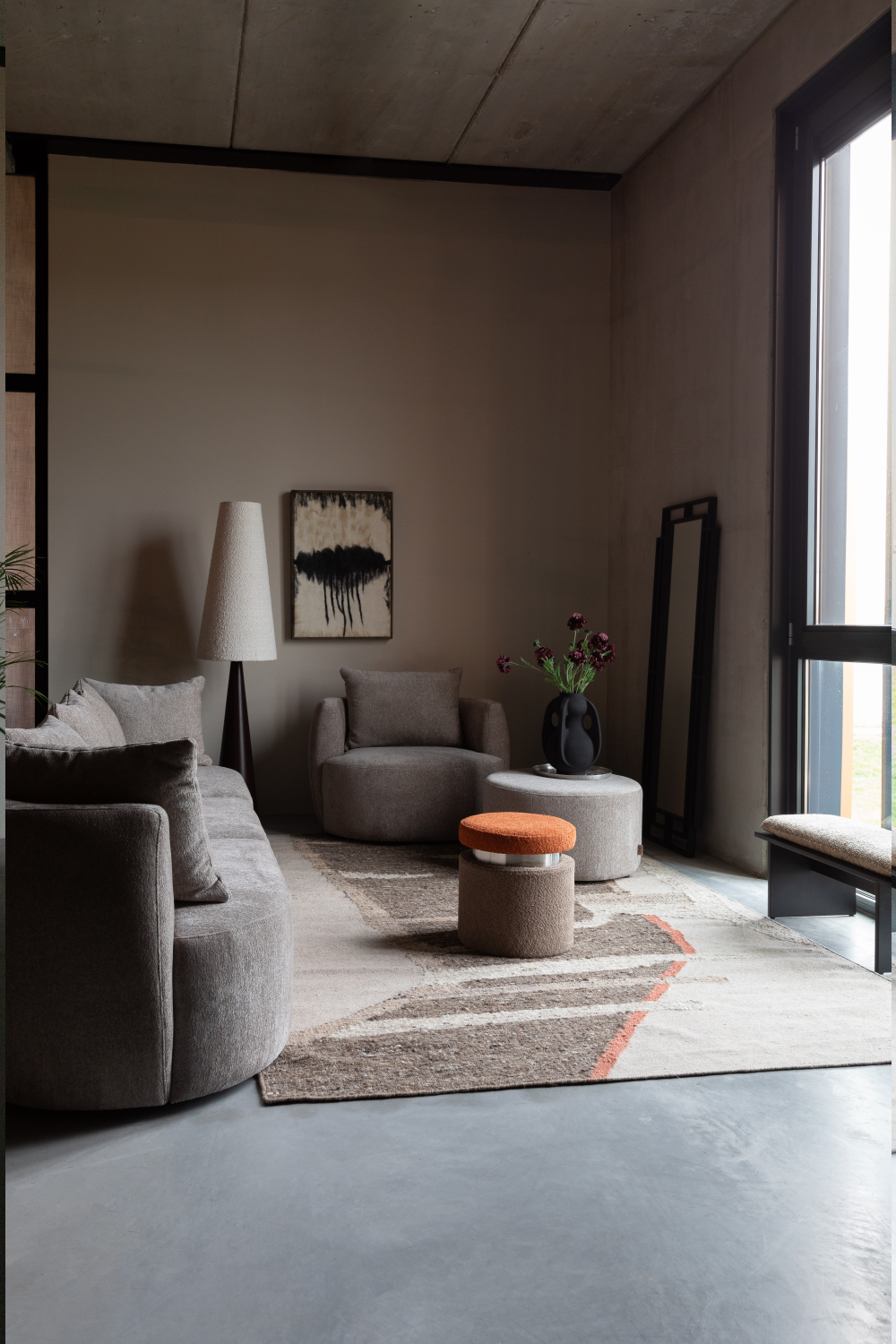 Woven Fabric 3-Seater Sofa | Dutchbone Rocca | OROA.com