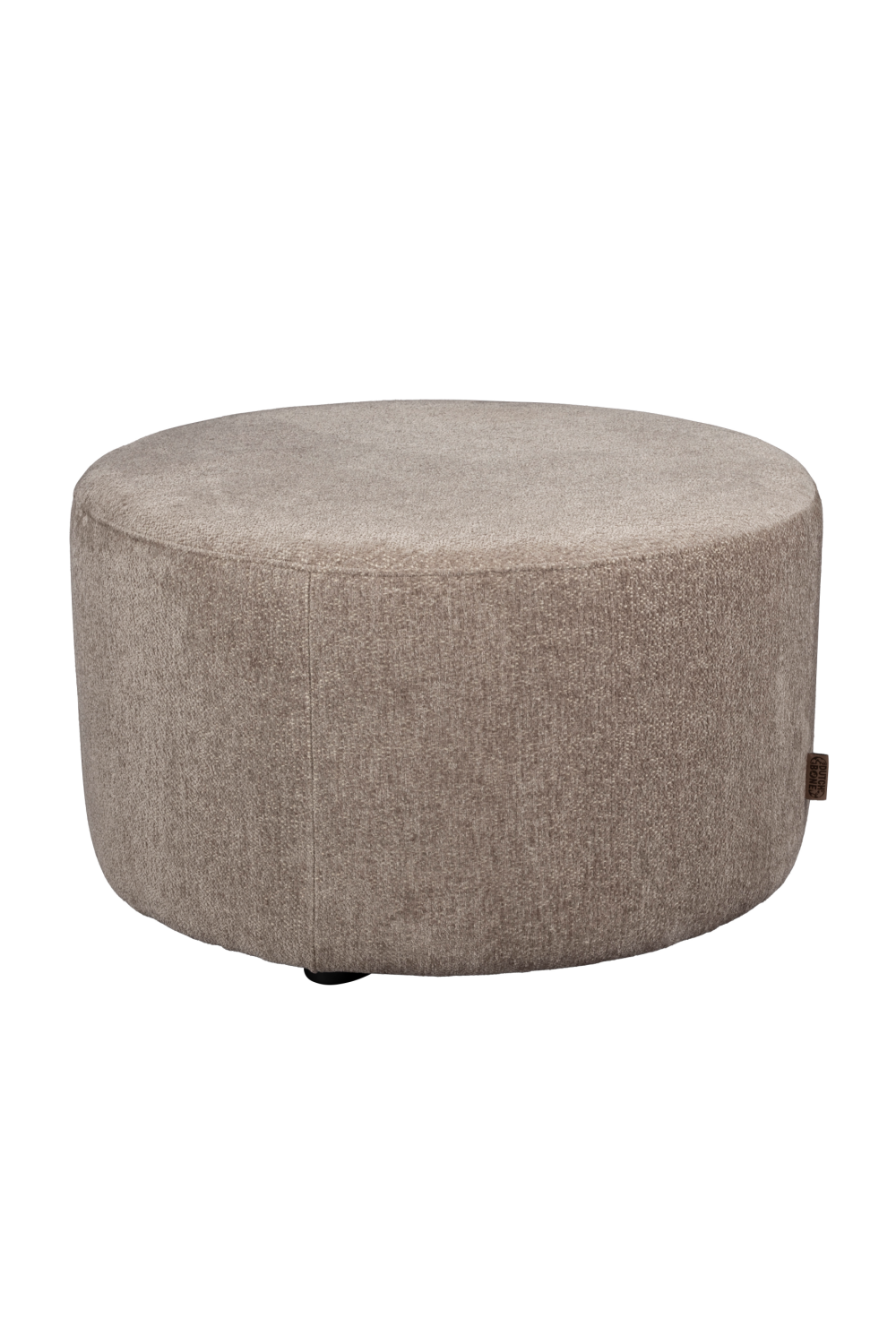 Round Upholstered Ottoman | Dutchbone Rocca | OROA.com