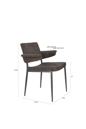 Curved Arm Dining Chair | Dutchbone Portland | OROA.com