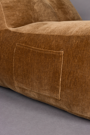 Brown Velvet Lounge Bean Bag | Dutchbone Tombag | OROA.com