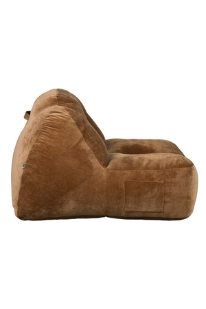 Brown Velvet Lounge Bean Bag | Dutchbone Tombag | OROA.com