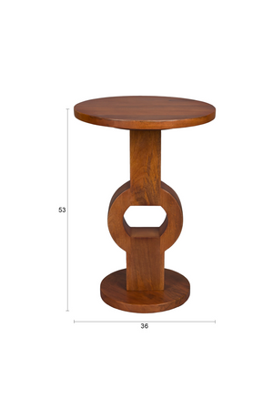 Solid Mango Wood Side Table | Dutchbone Tondo | Oroa.com