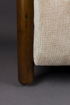 Cream Upholstered Lounge Armchair | Dutchbone Robinson | OROA.com