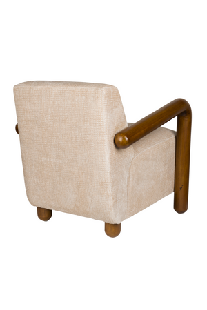 Cream Upholstered Lounge Armchair | Dutchbone Robinson | OROA.com