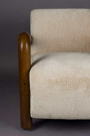 Cream Upholstered Lounge Armchair | Dutchbone Robinson | OROA.com