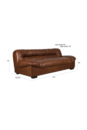 Leather Pleated Sofa | Dutchbone Douglas | Oroa.com