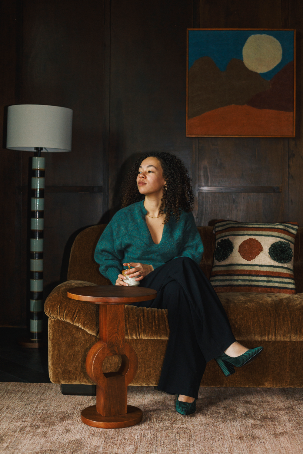 Velvet Pleated Sofa | Dutchbone Douglas | OROA.com